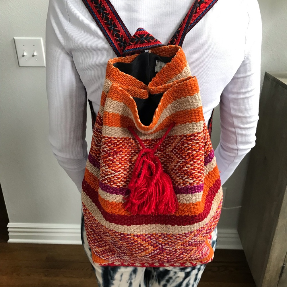 Fun fabric printed backpack